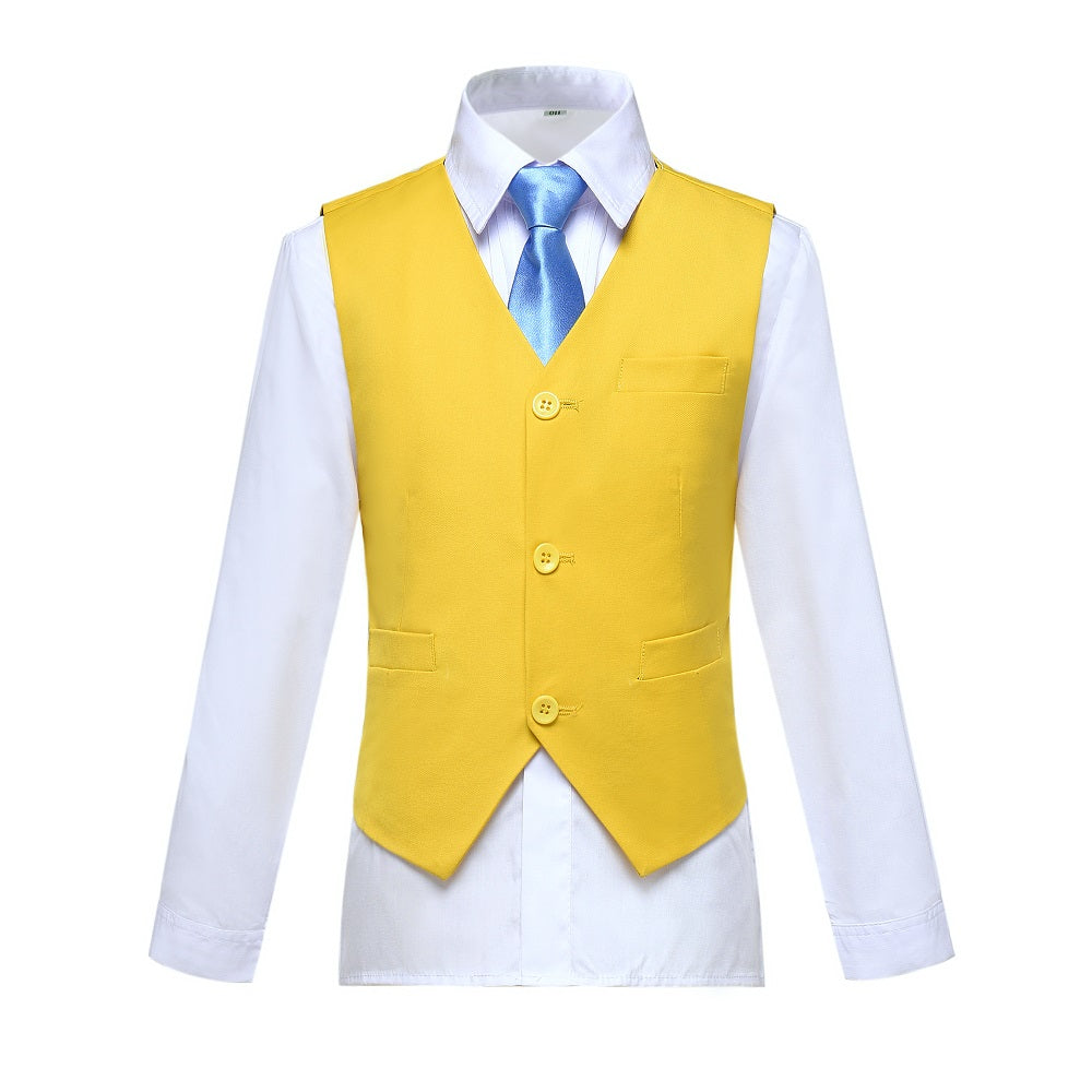 Yellow Popular Suits 5 Piece Boys Suits