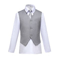 Load image into Gallery viewer, Light Grey Formal Classic 5 Piece Boys Suits
