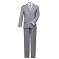 Load image into Gallery viewer, Light Grey Formal Classic 5 Piece Boys Suits
