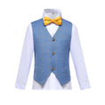 Cargar la imagen en la vista de la galería, Light Blue Plaid Elegant Formal 5 Piece Boys Suits
