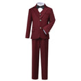 Charger l'image dans la visionneuse de la galerie, Burgundy Formal School 5 Piece Boys Suits
