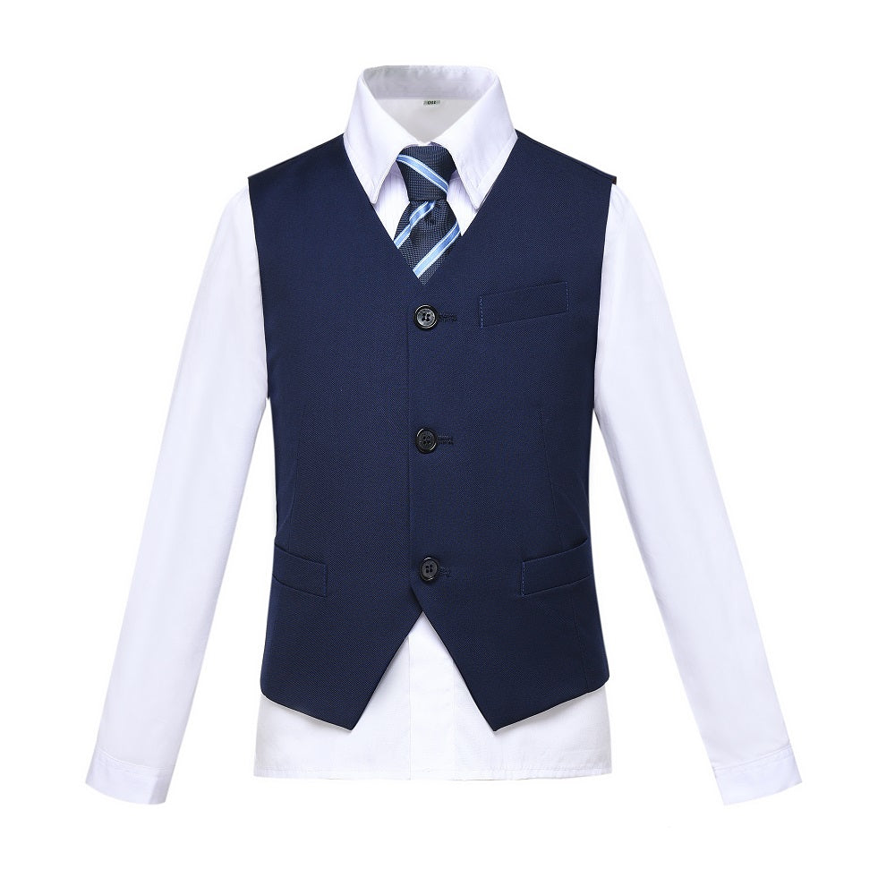 Navy Kid Formal Classic 5 Piece Boys Suits