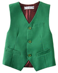 Load image into Gallery viewer, Green 4 Piece Boys' Formal Suit Set with Vest Pants Dress Shirt and Tie BS41
