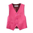 Cargar la imagen en la vista de la galería, Pink 2 Piece Kids Boys' Vest and Pants Dress Suits Set
