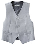 Charger l'image dans la visionneuse de la galerie, Gray 4 Piece Boys' Formal Suit Set with Vest Pants Dress Shirt and Tie BS40
