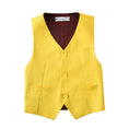 Load image into Gallery viewer, Yellow 3 Piece Kids Boys' Formal Fit Blazer Vest and Pants Dress Suits Set
