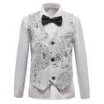 Load image into Gallery viewer, White Unique Patterned Party 5 Piece Boys Suits
