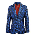 Cargar la imagen en la vista de la galería, Blue Unique Patterned Party 5 Piece Boys Suits
