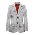 Charger l'image dans la visionneuse de la galerie, White Unique Patterned Party 5 Piece Boys Suits
