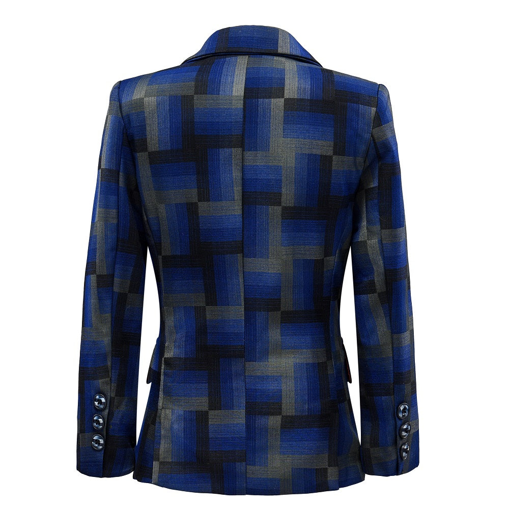 Blue Unique Patterned Banquet 5 Piece Boys Suits