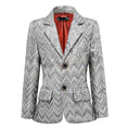 Charger l'image dans la visionneuse de la galerie, Grey Unique Patterned Party Banquet 5 Piece Boys Suits
