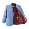 Load image into Gallery viewer, Light Blue Plaid Boys Formal Blazer,  Affordable School Jacket
