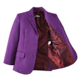 Load image into Gallery viewer, Purple 3 Piece Kids Boys' Formal Fit Blazer Vest and Pants Dress Suits Set
