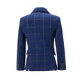 Load image into Gallery viewer, Blue Plaid Elegant 5 Piece Boys Suits
