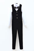 Cargar la imagen en la vista de la galería, Black Velvet 2 Piece Kids Boys' Vest and Pants Dress Suits Set
