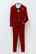 Load image into Gallery viewer, Red Velvet 5 Piece Boy's Formal Boys Suits
