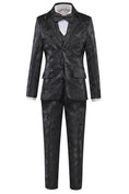 Charger l'image dans la visionneuse de la galerie, Black Unique Patterned Party 5 Piece Boys Suits
