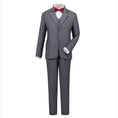 Charger l'image dans la visionneuse de la galerie, Grey Formal Classic 5 Piece Boys Suits
