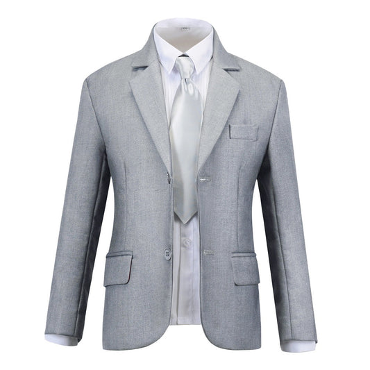 Light Gray Boys Formal Blazer Online, School Jacket