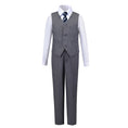 Load image into Gallery viewer, Grey Formal Classic 5 Piece Boys Suits
