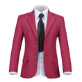 Cargar la imagen en la vista de la galería, Burgundy Formal School 5 Piece Boys Suits
