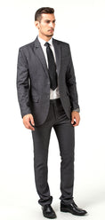 Load image into Gallery viewer, Gray Slim Fit Formal Party Business 4 Piece Men Suits Online MS010
