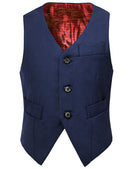 Navy 3 Buttons Boys Girls Formal Suit Vest