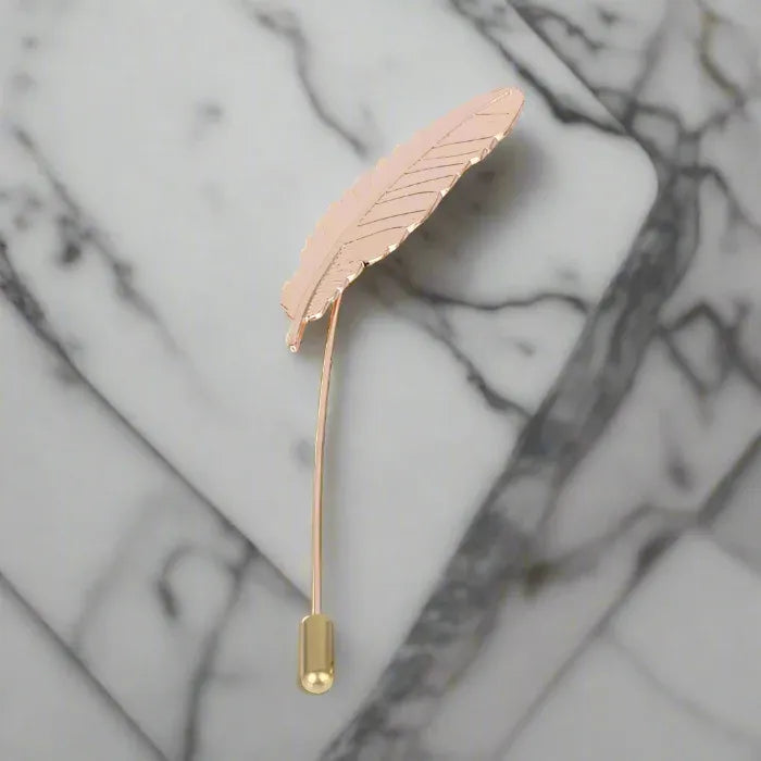 Men's Luxury Feather Lapel Pin