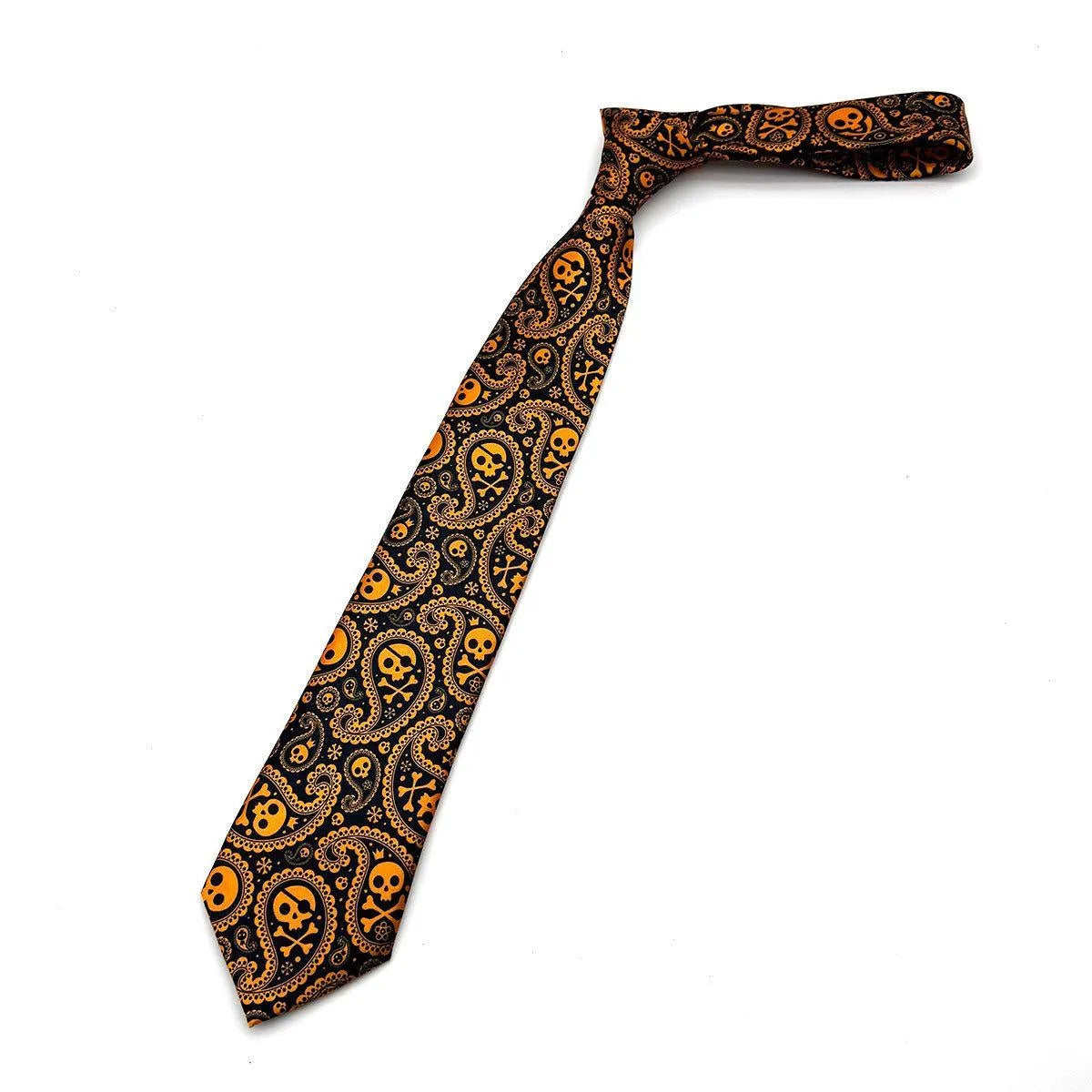 Men's Skull Paisley Halloween Tie