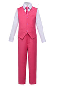 Cargar la imagen en la vista de la galería, Pink 2 Piece Kids Boys' Vest and Pants Dress Suits Set
