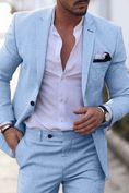 Load image into Gallery viewer, Men's Linen Suits Summer Beach Wedding Suits 2 Piece Suits Tailored Fit 2024
