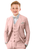 Load image into Gallery viewer, Summer Casual Linen 3 Piece Boys Suit Jacket Vest Pant Set
