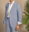 Charger l'image dans la visionneuse de la galerie, Casual Summer Lightweight Seersucker Suit Shorts Mens Set
