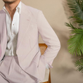 Bild in Galerie-Betrachter laden, Casual Summer Lightweight Seersucker Suit Shorts Mens Set
