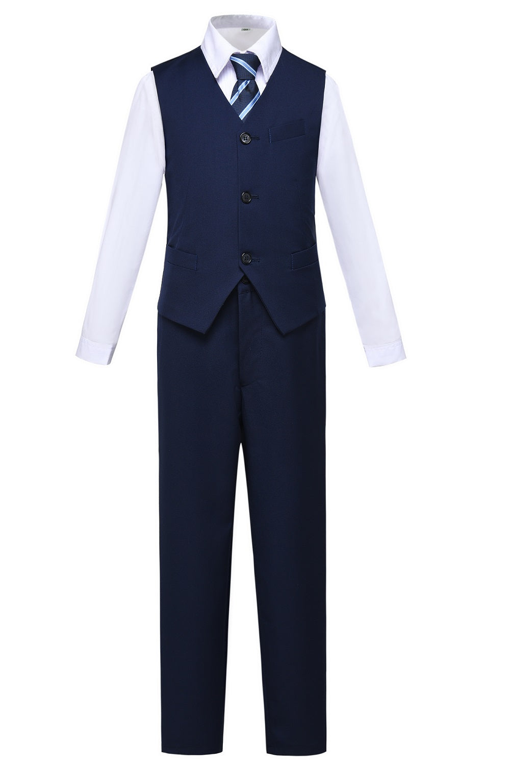 Navy 2 Piece Kids Boys' Vest and Pants Dress Suits Set