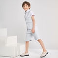 Cargar la imagen en la vista de la galería, Summer Boys Suit 4Pcs Shirt Vest Shorts Tie Set
