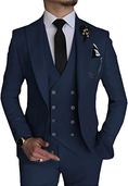 Bild in Galerie-Betrachter laden, Double Breasted Suit One Button 3 Piece Men's Suit
