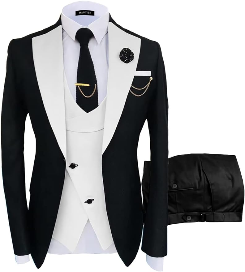 Fashion Slim Fit Wedding Prom 3 Piece Mens Suits