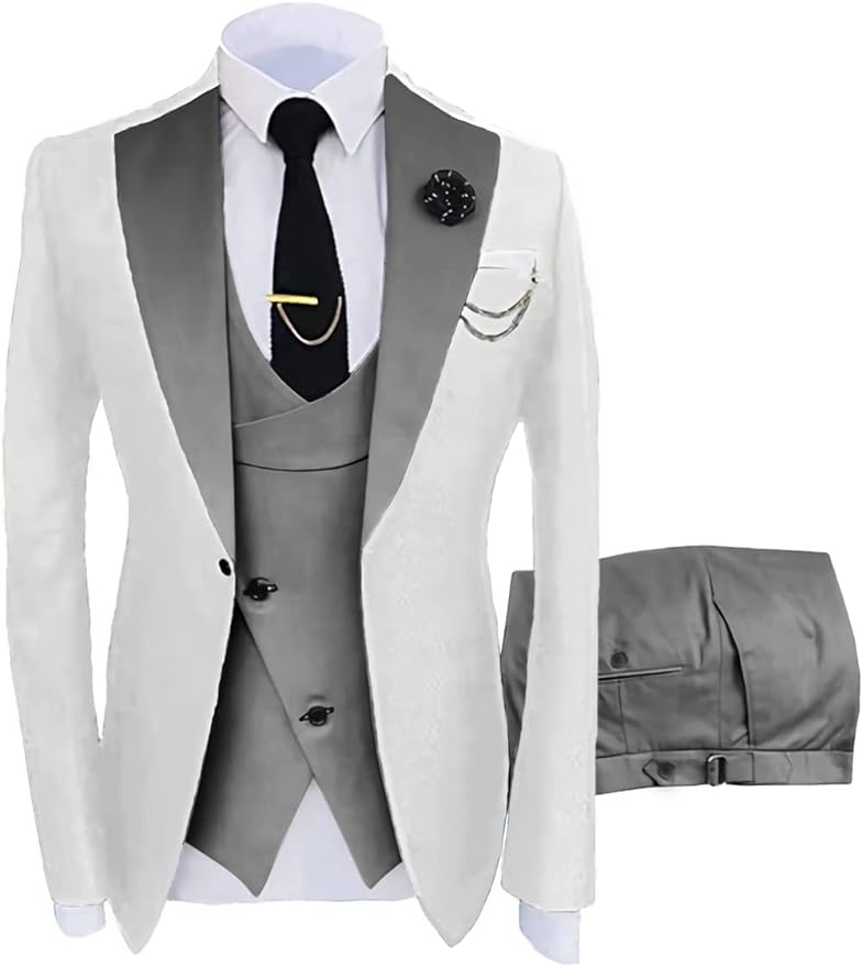 Fashion Slim Fit Wedding Prom 3 Piece Mens Suits