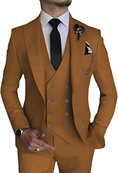 Bild in Galerie-Betrachter laden, Double Breasted Suit One Button 3 Piece Men's Suit
