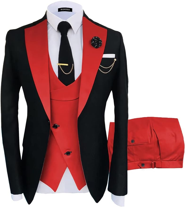 Fashion Slim Fit Wedding Prom 3 Piece Mens Suits