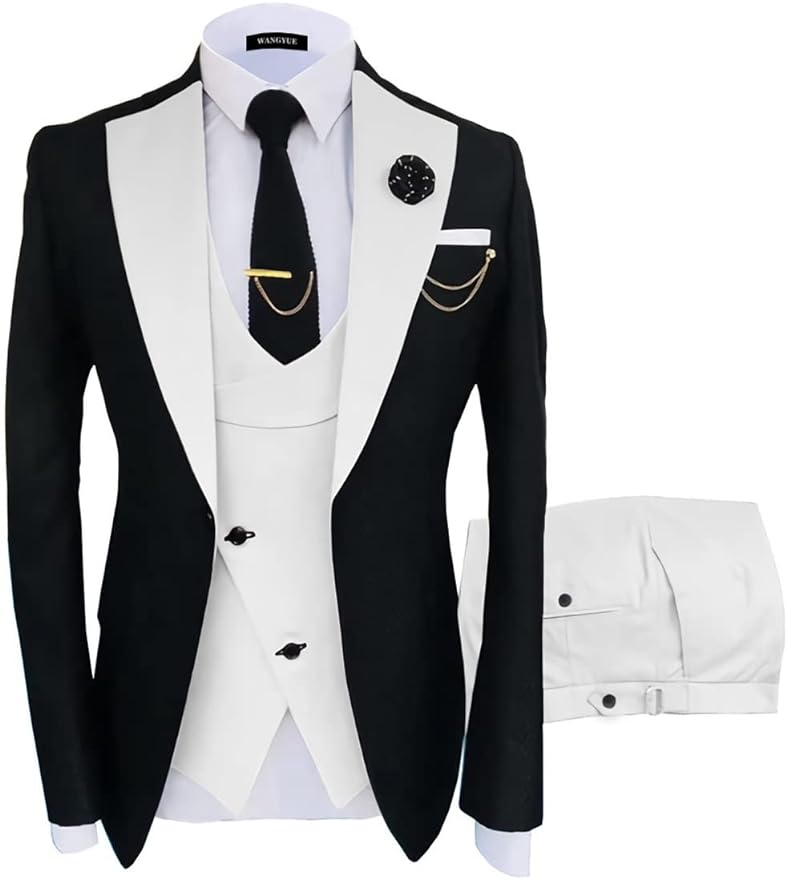 Fashion Slim Fit Wedding Prom 3 Piece Mens Suits