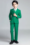 Load image into Gallery viewer, Green Kid Boys Classic 5 Piece Boys Suits
