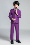 Cargar la imagen en la vista de la galería, Purple Kid Boys Classic 5 Piece Boys Suits
