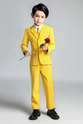 Load image into Gallery viewer, Yellow Popular Suits 5 Piece Boys Suits
