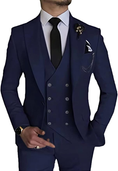 Bild in Galerie-Betrachter laden, Double Breasted Suit One Button 3 Piece Men's Suit
