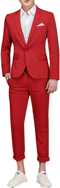 Charger l'image dans la visionneuse de la galerie, Single-Breasted One Button Center 2 Pieces Men's Suit
