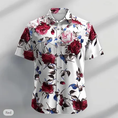 Bild in Galerie-Betrachter laden, Floral Casual Men's Shirt Holiday Summer Turndown Short Sleeve Shirt
