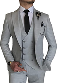 Charger l'image dans la visionneuse de la galerie, Double Breasted Suit One Button 3 Piece Men's Suit
