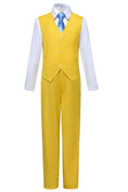 Charger l'image dans la visionneuse de la galerie, Yellow 2 Piece Kids Boys' Vest and Pants Dress Suits Set
